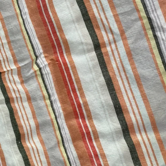 Striped Linen Top orange cream - Picture 2 of 8